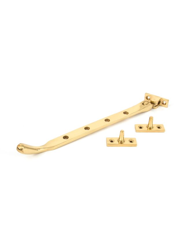 Polished Brass 10" Peardrop Stay