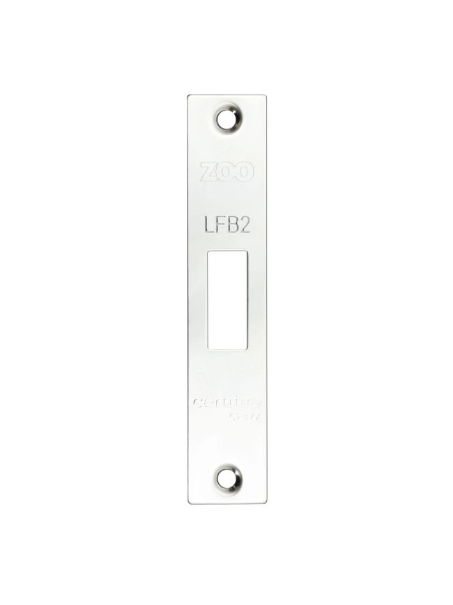 Zoo Hardware Square Forend, Strike and Escutcheon Pack t/s ZFB02 Fire Brigade Lock - Polished Stainless