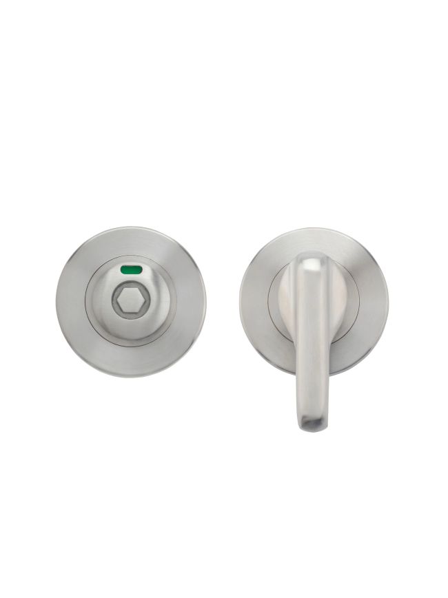 Zoo Hardware Disabled Turn and HEX Release complete with indicator - 52mm Rose - Grade 304 - Satin Stainless