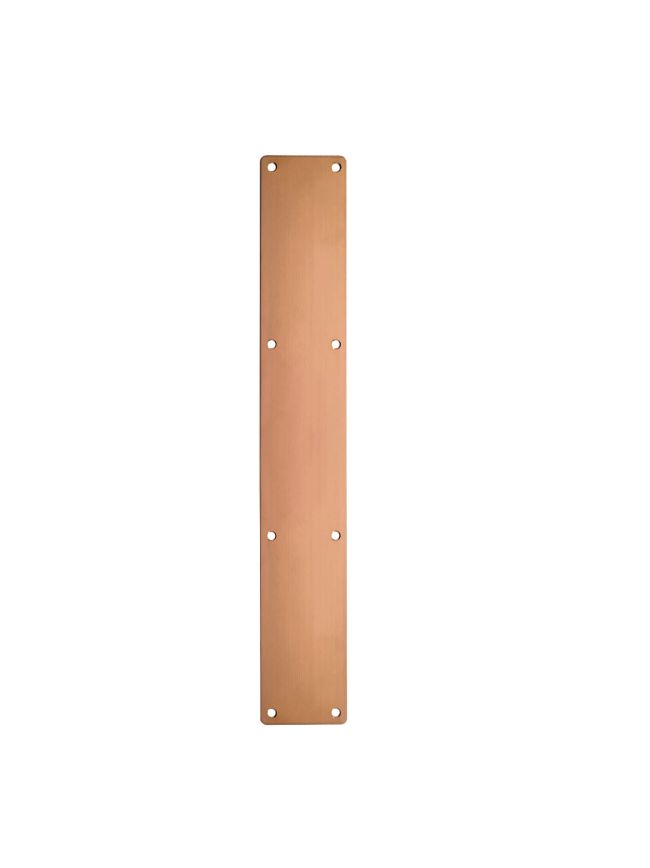 Zoo Hardware Finger Plate - Blank (Rounded Corner) 75mm x 475mm - Rosso - PVD Bronze