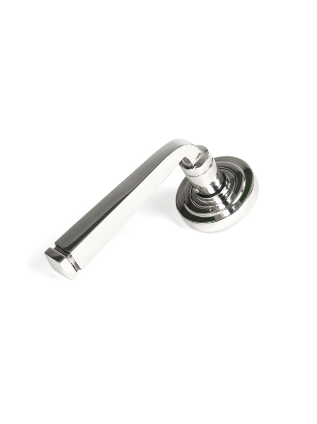 Polished Marine SS (316) Avon Round Lever on Rose Set (Art Deco) - Unsprung