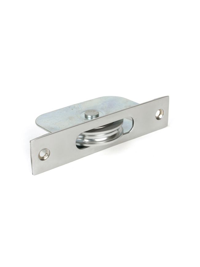 Satin Chrome Square Ended Sash Pulley 75kg