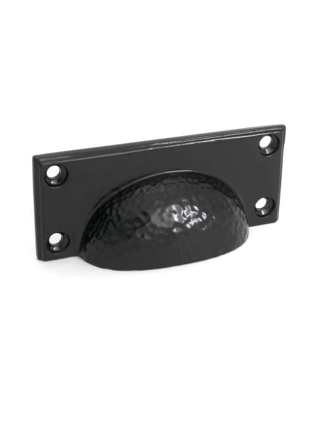 Black Hammered Art Deco Drawer Pull