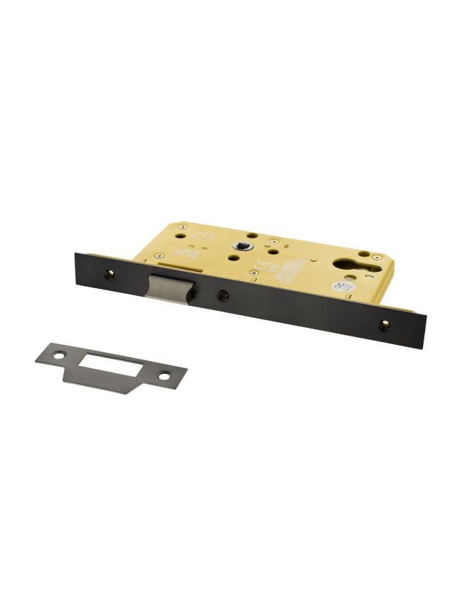 Atlantic DIN Radius Heavy Duty Latch 60mm backset - Matt Gun Metal