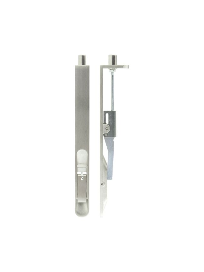 Lever Action Flushbolts Radiused Forend 300x20mm Satin Stainless Steel - By Frelan Hardware - JSS52R