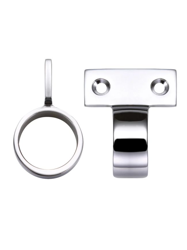 Zoo Hardware Window Sash Ring Vertical Fix - 28mm - Polished Chrome