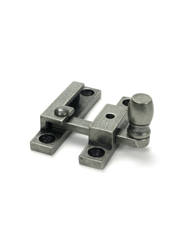 Pewter Mushroom Quadrant Fastener - Narrow