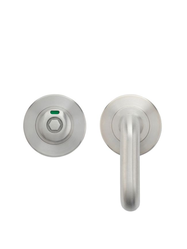 Zoo Hardware Disabled RTD Turn and HEX Release with indicator on 52mm rose - Satin Stainless