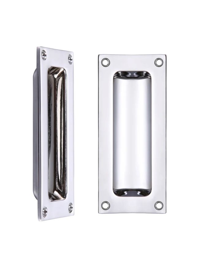 Zoo Hardware Flush Pull - 102 x 45mm 13mm Depth - Polished Chrome