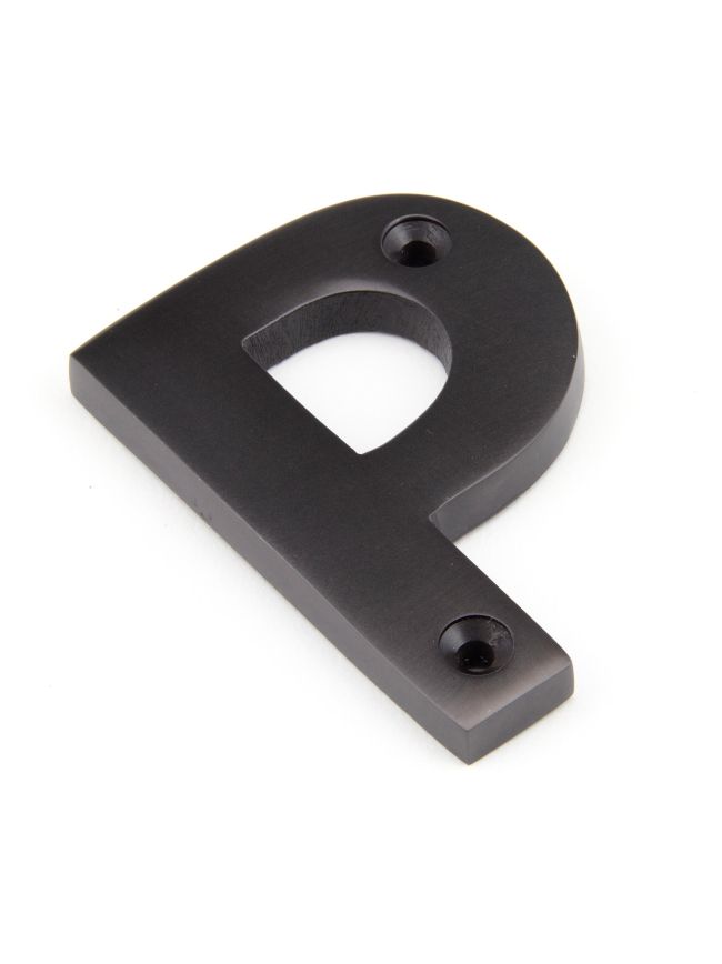 Aged Bronze Letter P