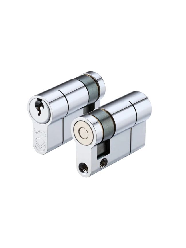 Zoo Hardware V5 45mm Euro Single Cylinder Cylinder Keyed to Differ - Chrome