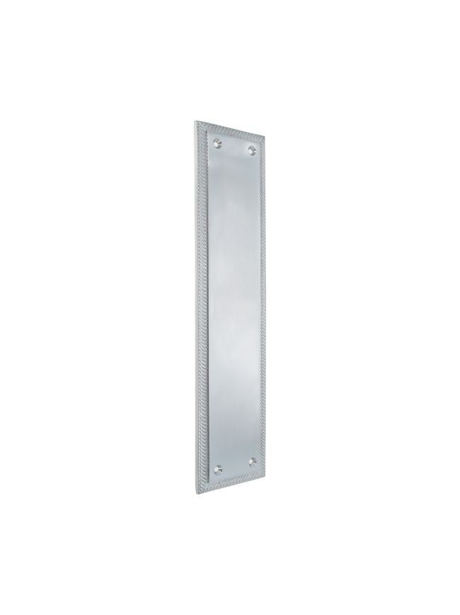 Georgian Finger Plate 300mm Satin Chrome