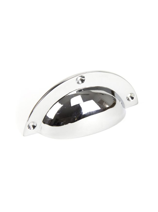 Polished Chrome 4" Plain Drawer Pull