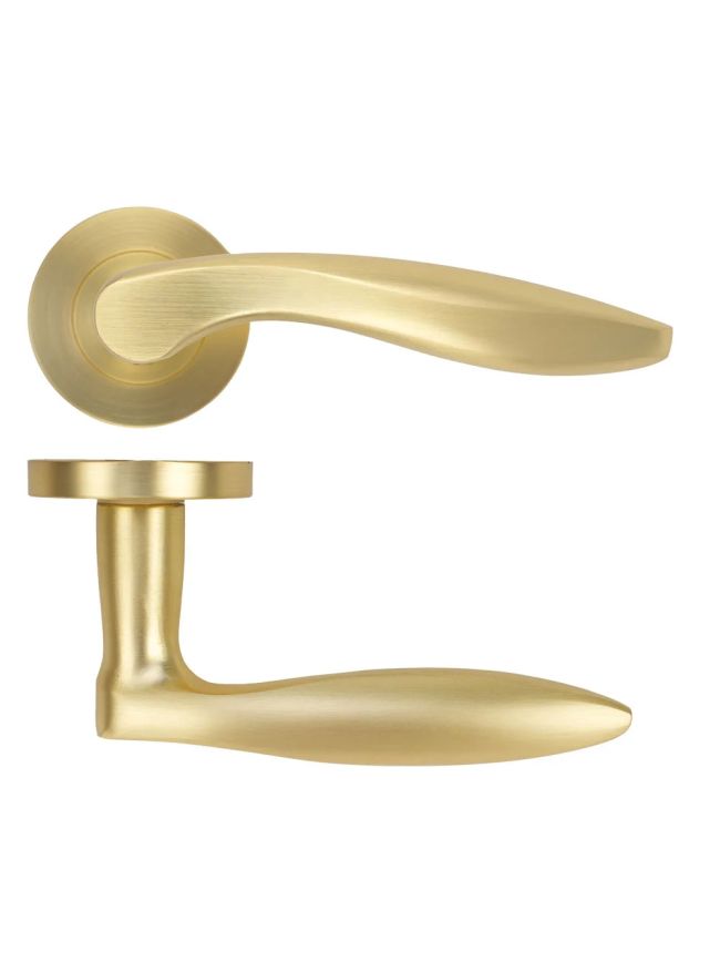 Zoo Hardware Cadiz lever on rose - Satin Brass