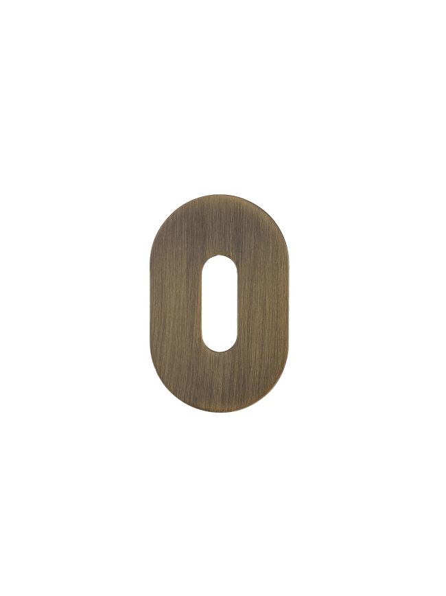Zoo Hardware Standard Profile Escutcheon - Rosso Mini - 50 x 32 x 3 - Antique Brass
