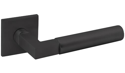 Tupai Rapido 5S Covas Lever Door Handle on 5mm Slimline Square Rose - Pearl Black (Pair)