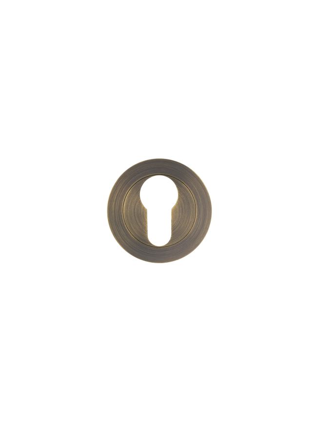 Zoo Hardware Euro Profile Escutcheon - Antique Brass