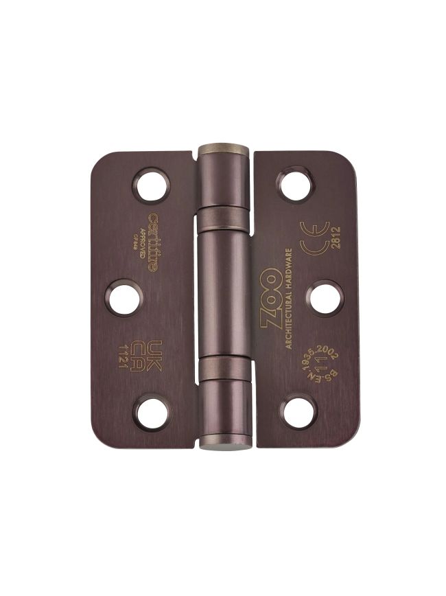 Zoo Hardware Grade 11 Ball Bearing Hinge Stainless Steel Radius - Grade 201 -76 x 67 x 2.5mm - Etna Bronze