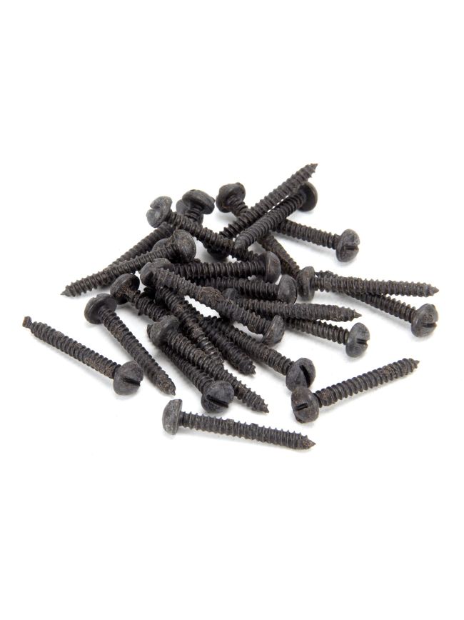Beeswax 8 x 1¼" Round Head Screws (25)