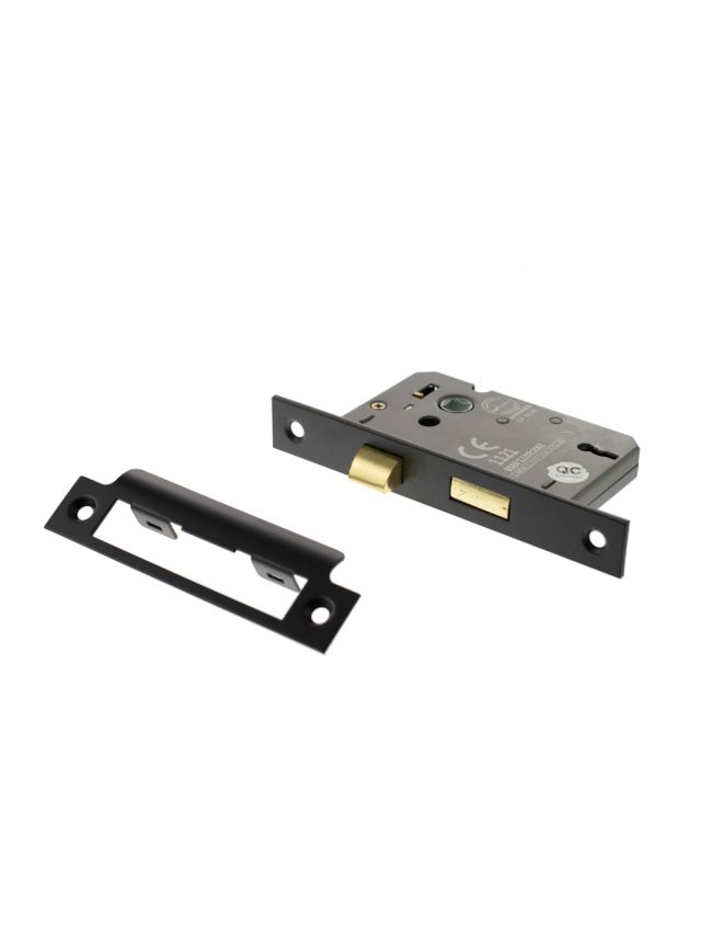 Atlantic 3 Lever Key Sashlock [CE] 2.5" - Matt Black