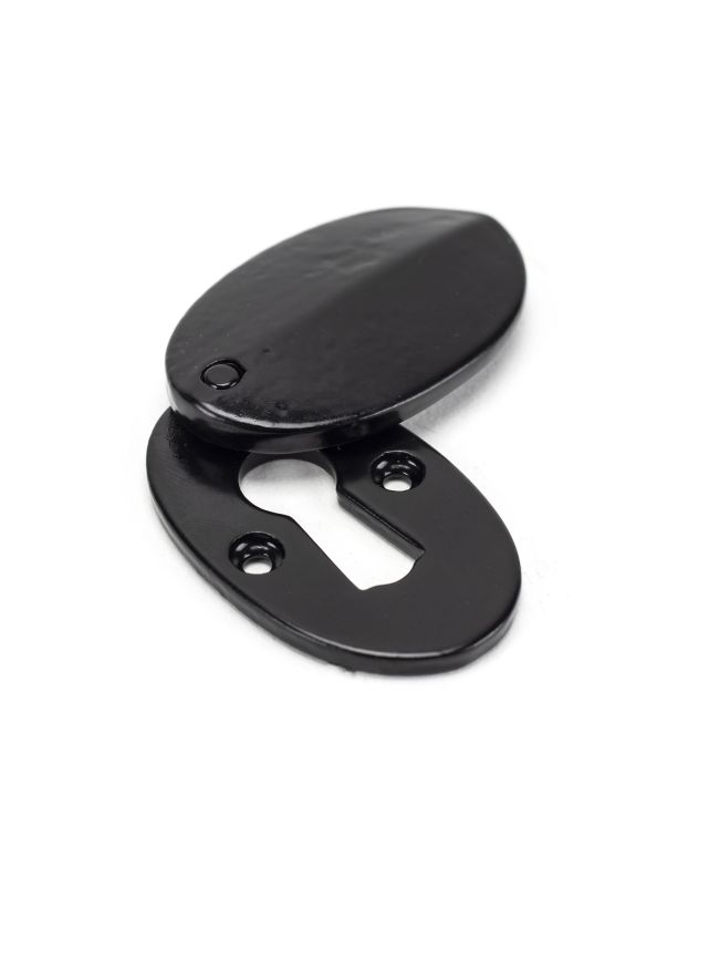 Black Oval Escutcheon & Cover