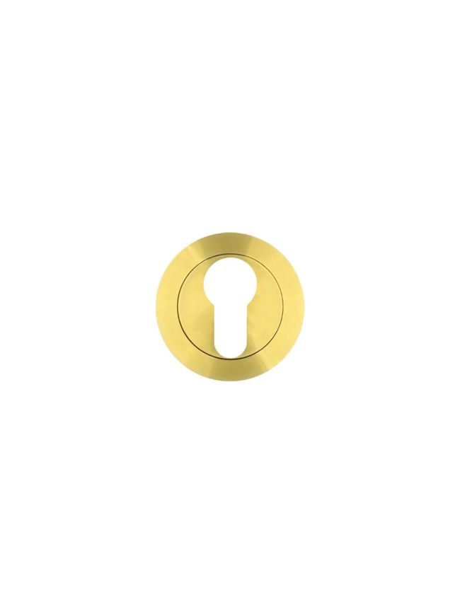 Zoo Hardware Euro Profile Escutcheon - PVD Satin Brass