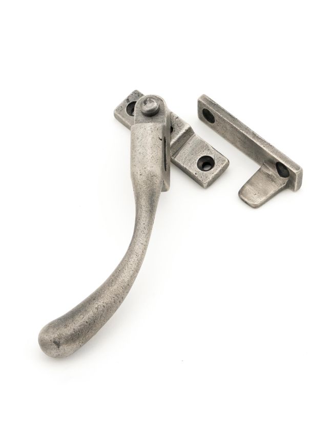 Antique Pewter Night-Vent Locking Peardrop Fastener - LH