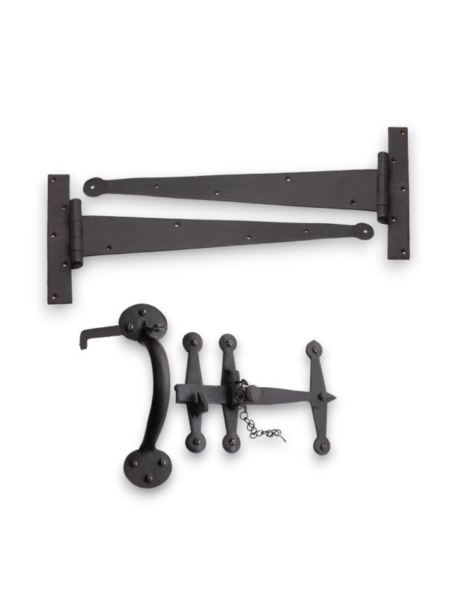 Heavy Duty Handforged Door Hardware Kit Beeswax