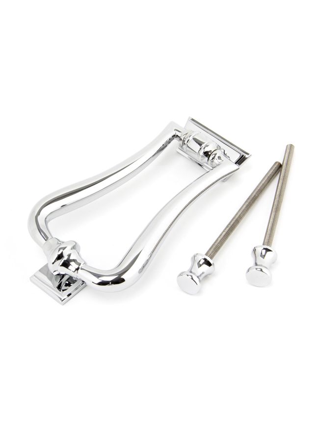 Polished Chrome Slimline Art Deco Door Knocker