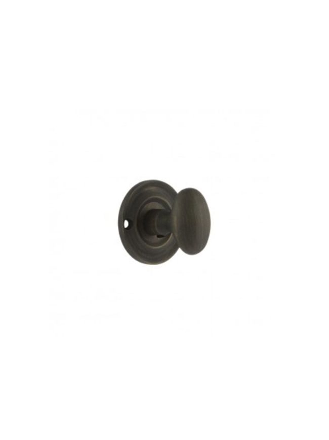Old English Solid Brass Oval WC Turn and Release - Urban Bronze