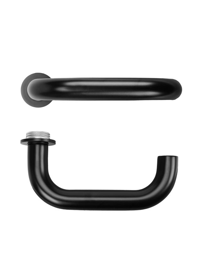 Zoo Hardware Maggiore Lever on 32mm Round Mini Rose - PVD Black