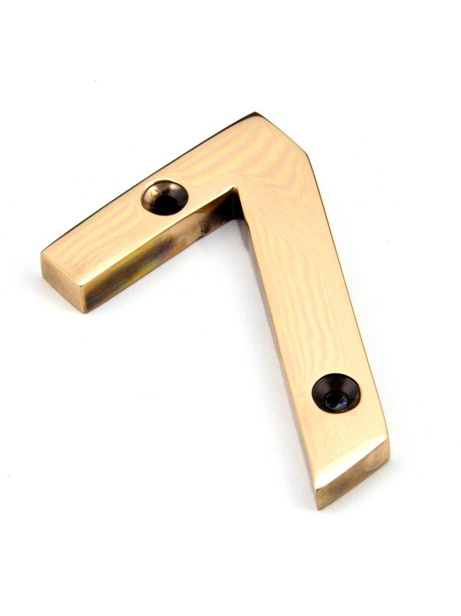 Polished Bronze Numeral 7