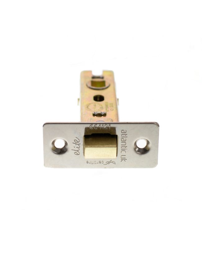 Atlantic Fire-Rated CE Marked Bolt Through Tubular Latch 3" - Polished Nickel