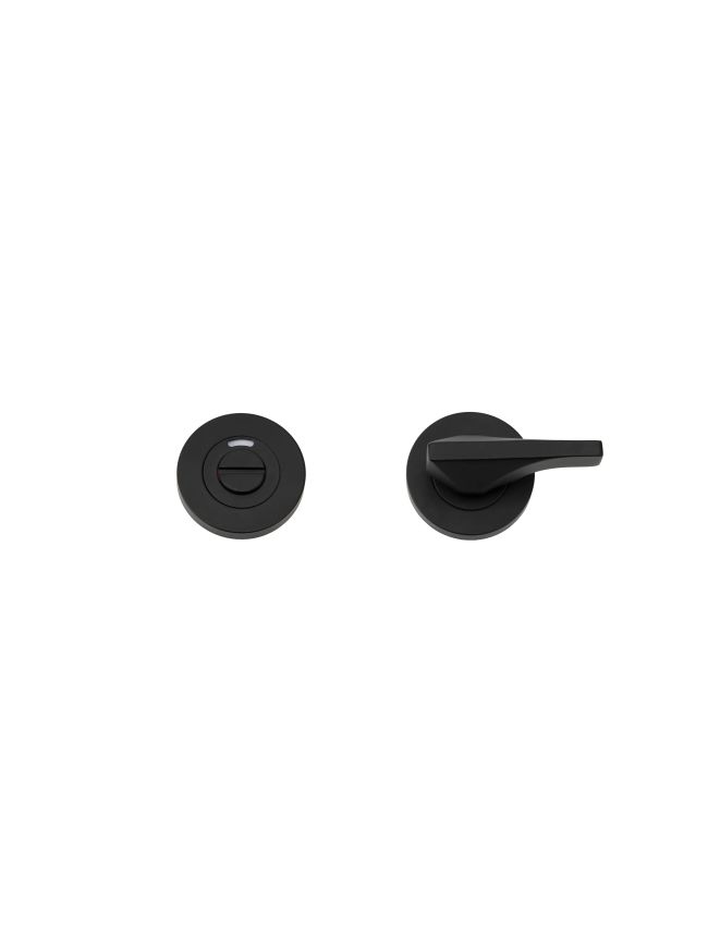 Zoo Hardware Accessible Turn & Indicator Release - Round Rose - Powder Coated Black