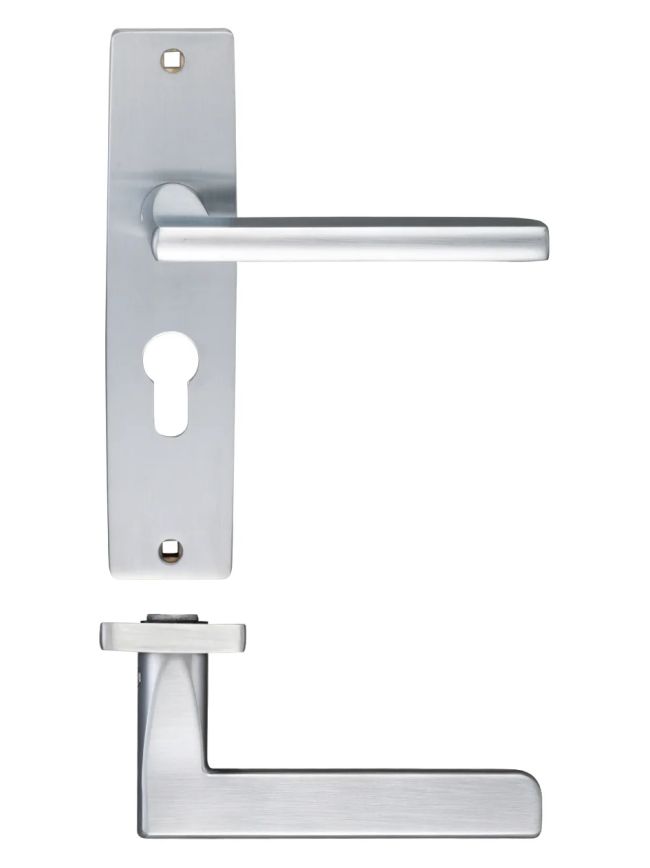 Zoo Hardware Venice lever on euro backplate - Satin Chrome