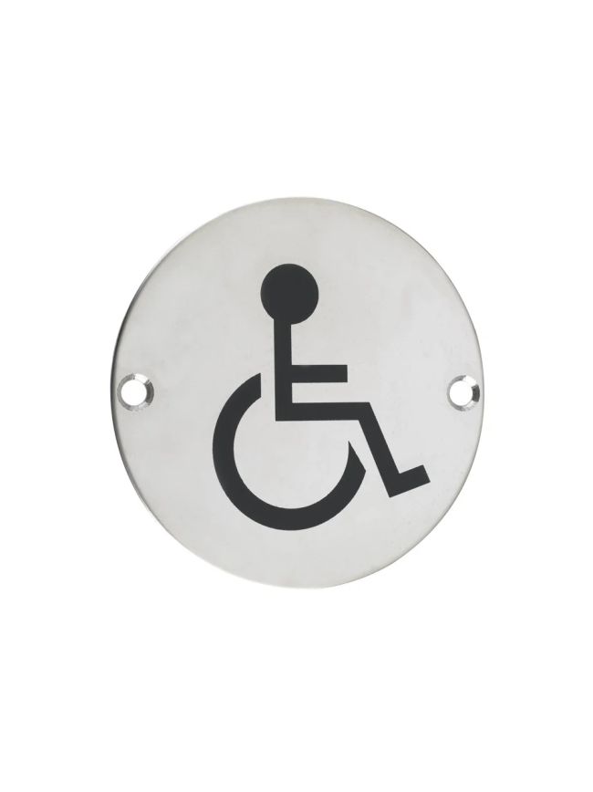 Zoo Hardware Sex Symbol - Disabled - 76mm dia - Stainless Steel