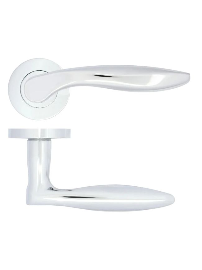 Zoo Hardware Cadiz lever on rose - Polished Chrome