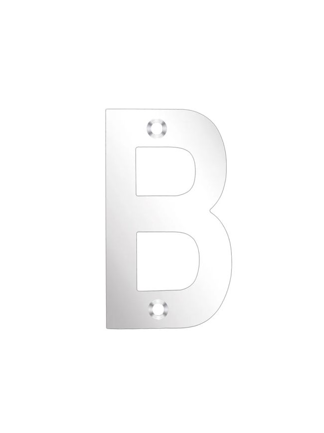 Zoo Hardware Letter - B - 75mm - Stainless Steel