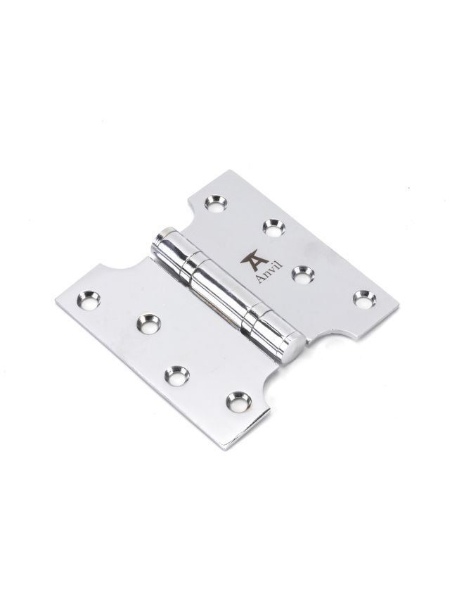 Polished Chrome 4" x 2" x 4" Parliament Hinge (pair) ss