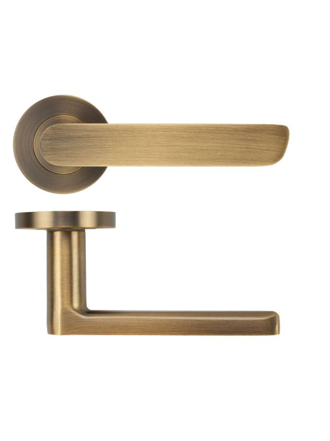 Zoo Hardware Valencia lever on rose - Antique Brass