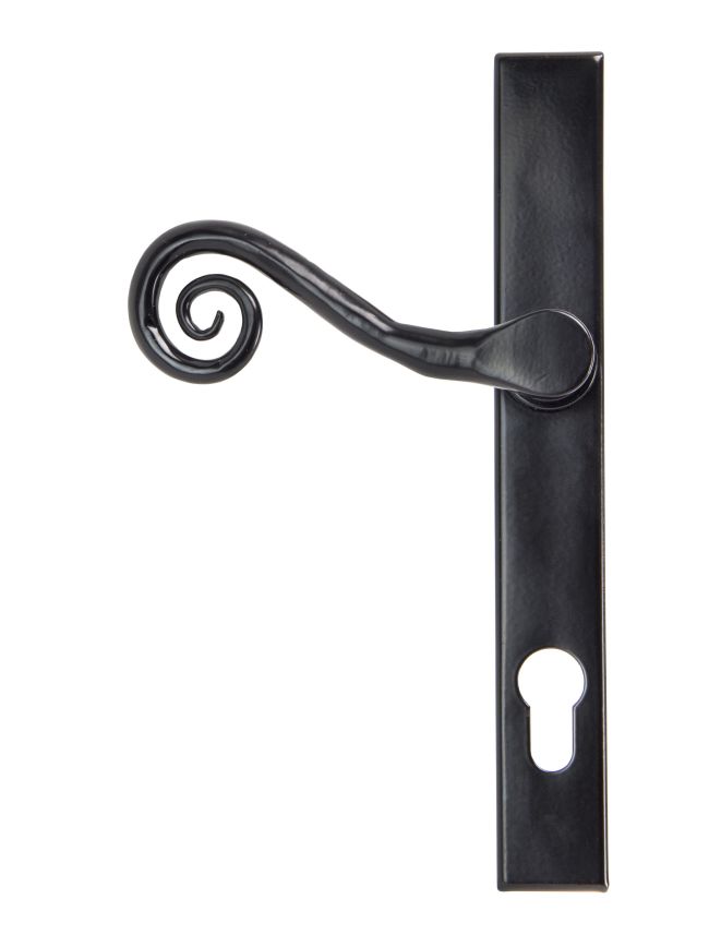 Black Monkeytail Slimline Lever Espag. Lock Set - LH