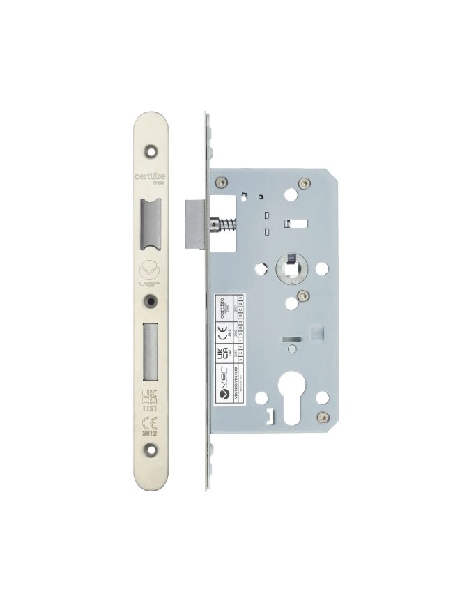 Zoo Hardware 2 Piece - DIN euro sashlock - 72mm c/c - backset 55mm - radius - Stainless Steel