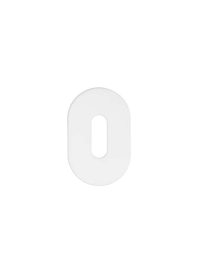 Zoo Hardware Standard Profile Escutcheon - Rosso Mini - 50 x 32 x 3 - White