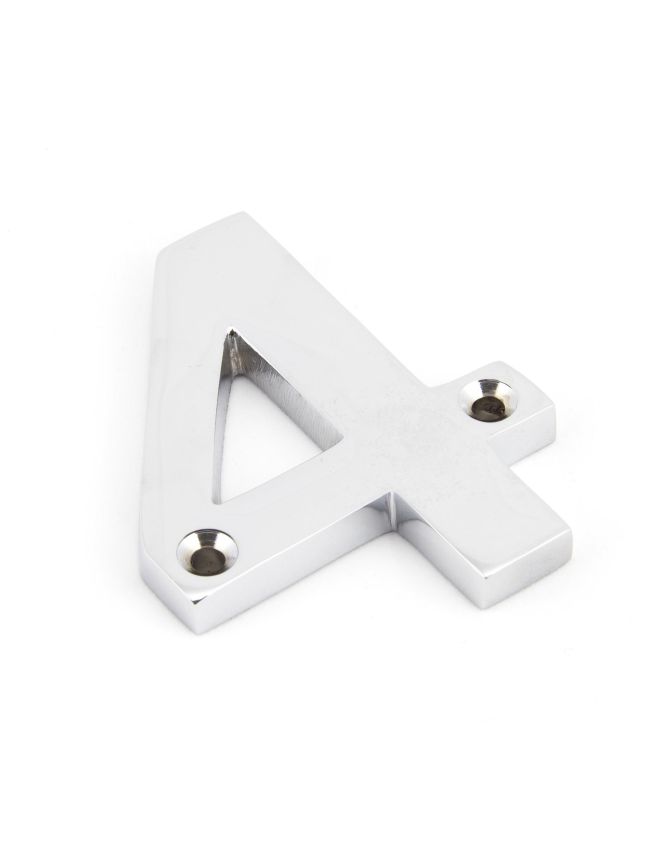 Polished Chrome Numeral 4