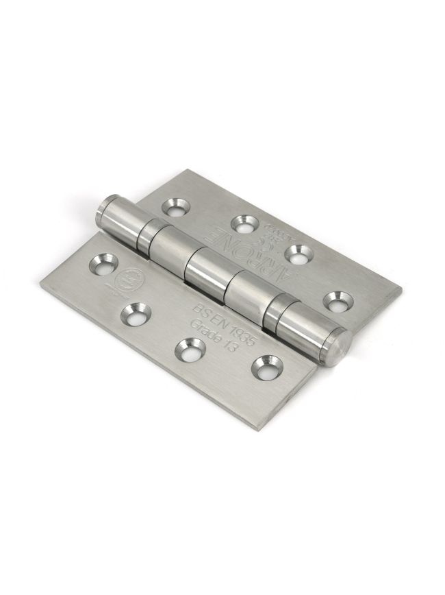 Satin SS (304) 4" Ball Bearing Butt Hinge (pair) F/R