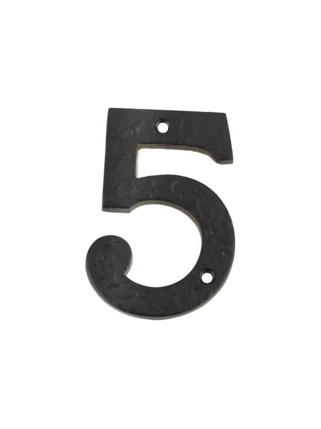 Zoo Hardware Numeral - No. 5 - 4" - Black