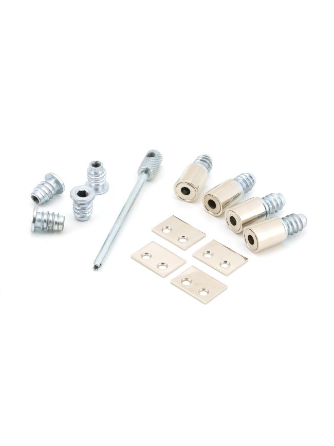 Polished Nickel Secure Stops (Pack of 4)