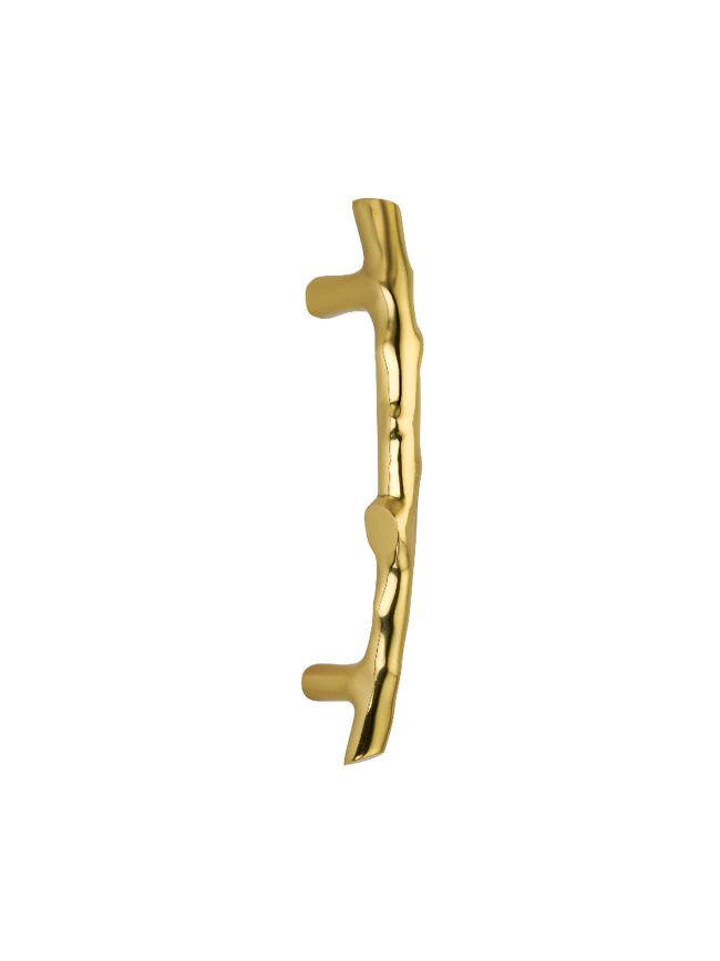 Bamboo Pull Handle 150mm Polished Brass