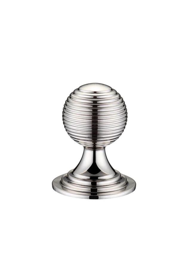 Zoo Hardware Queen Anne Ringed Knob 32mm rose dia. - Nickel