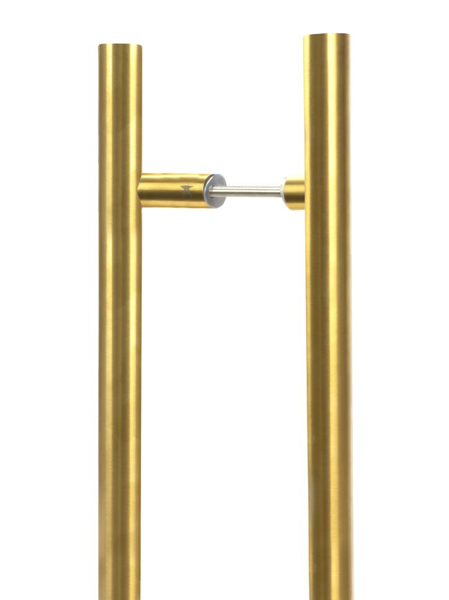 Aged Brass (316) 1.5m Offset T Bar Handle B2B 32mm Ø